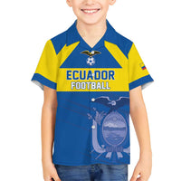 Custom Ecuador Football Family Matching Short Sleeve Bodycon Dress and Hawaiian Shirt Go Champions