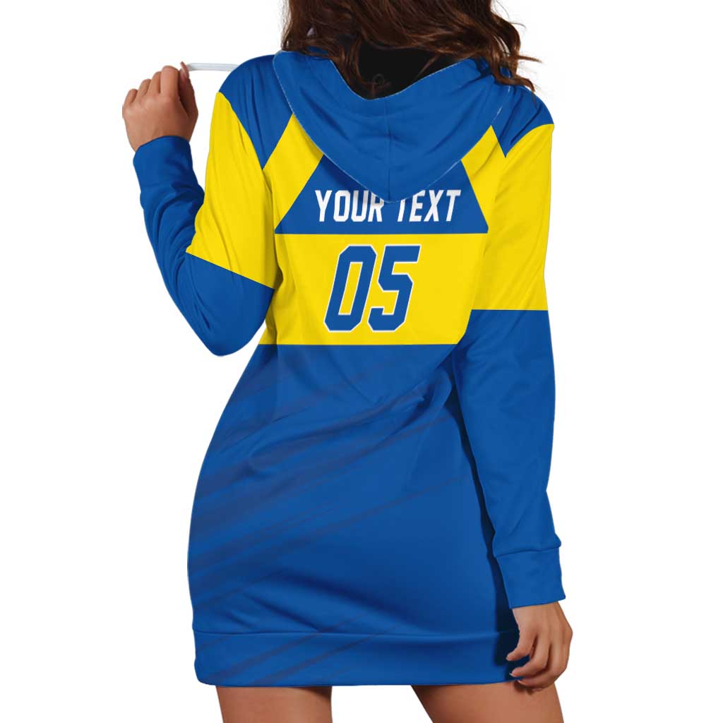 Custom Ecuador Football Hoodie Dress Go Champions
