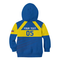 Custom Ecuador Football Kid Hoodie Go Champions