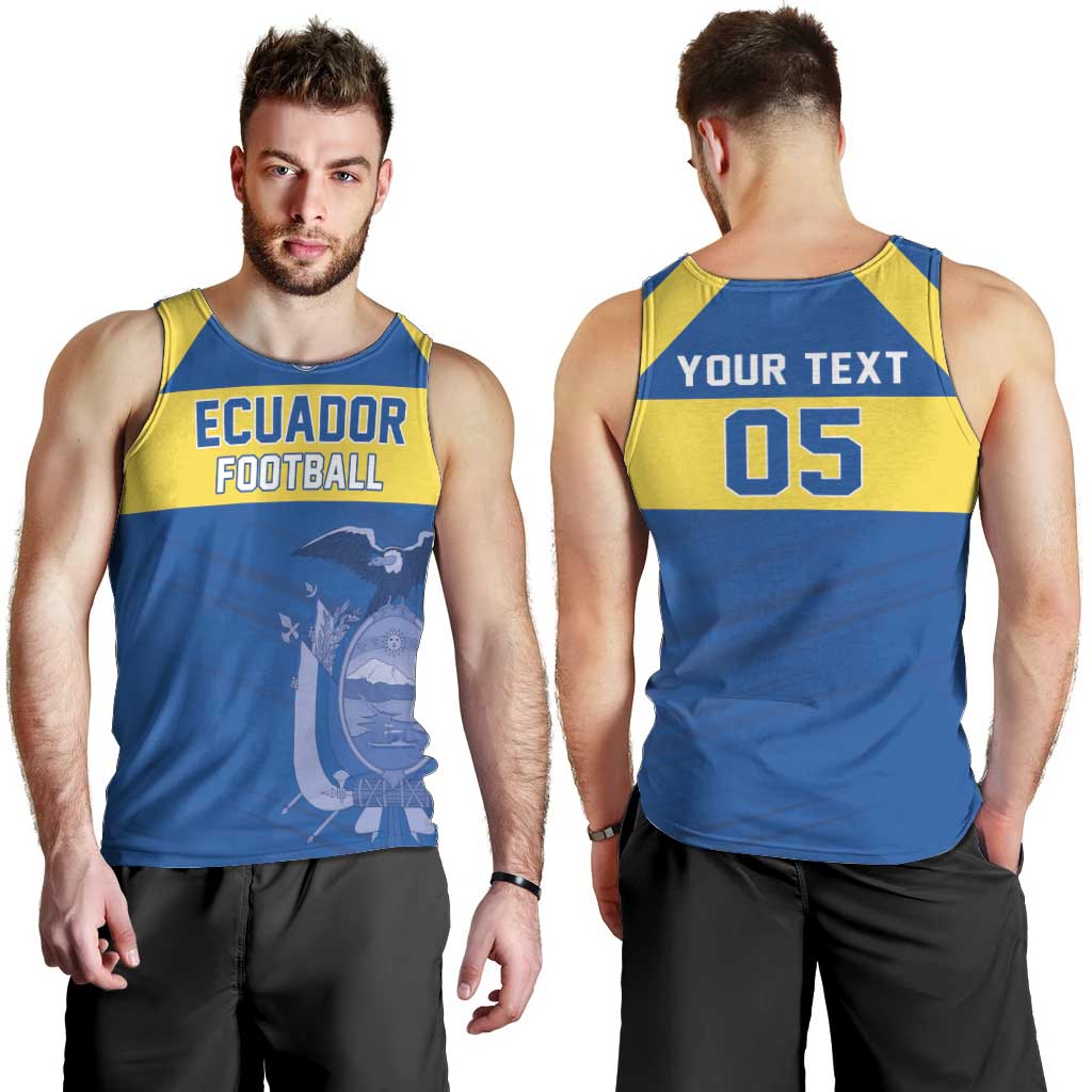 Custom Ecuador Football Men Tank Top Go Champions