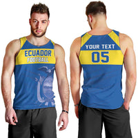 Custom Ecuador Football Men Tank Top Go Champions