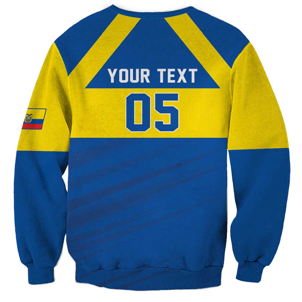 Custom Ecuador Football Sweatshirt Go Champions