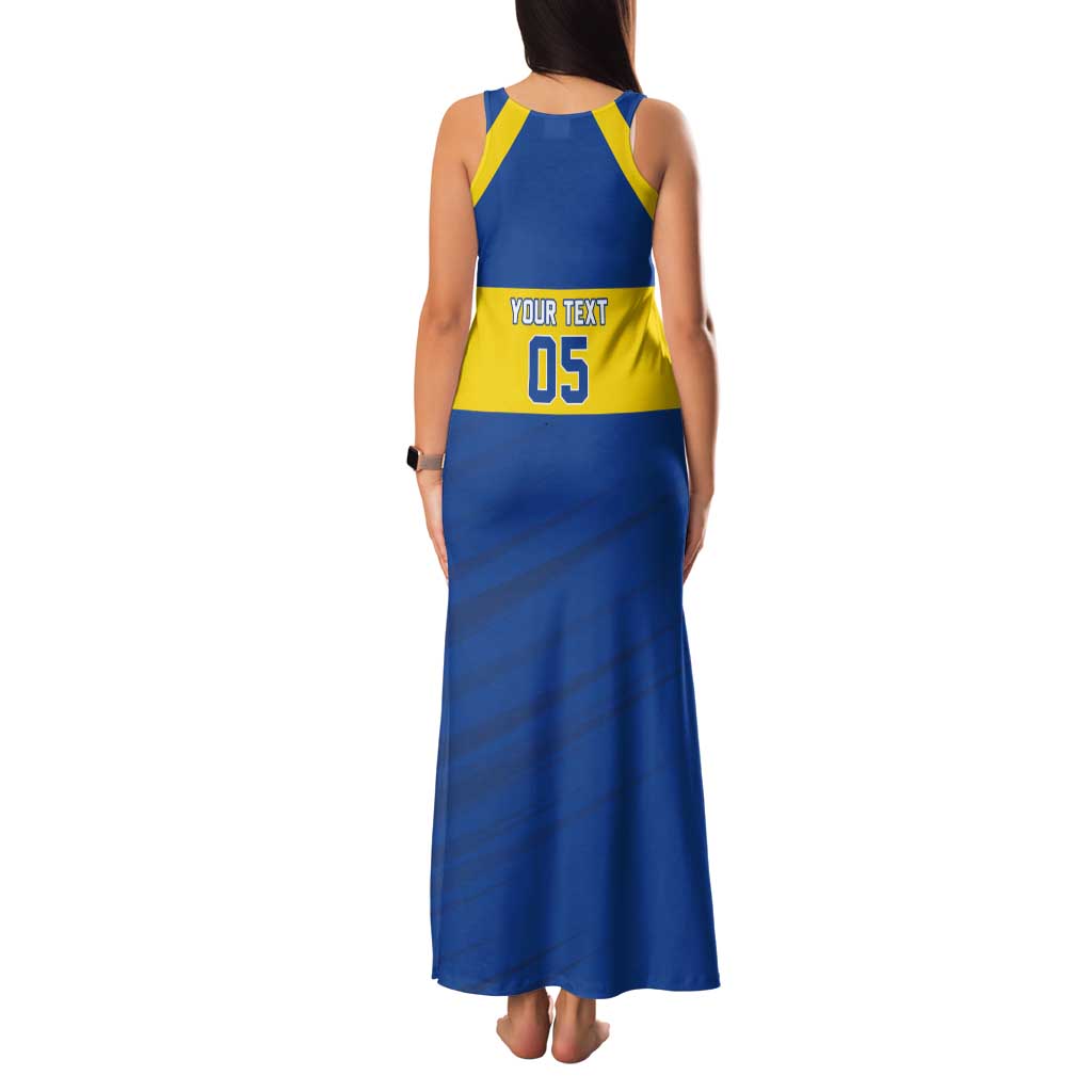 Custom Ecuador Football Tank Maxi Dress Go Champions