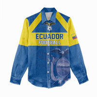 Custom Ecuador Football Women Casual Shirt Go Champions