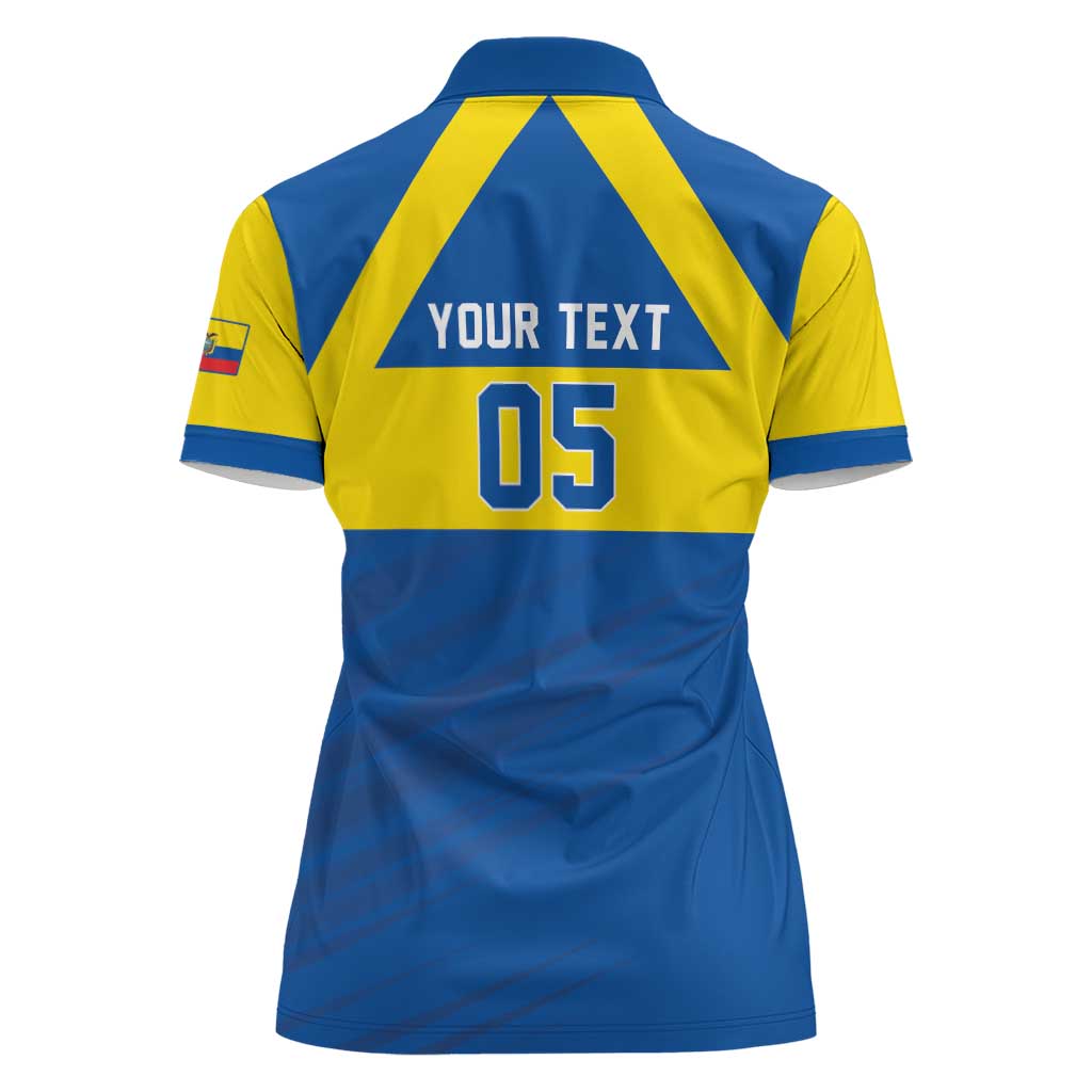 Custom Ecuador Football Women Polo Shirt Go Champions