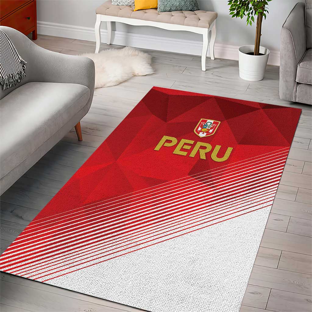 Peru Football Area Rug Sporty Style