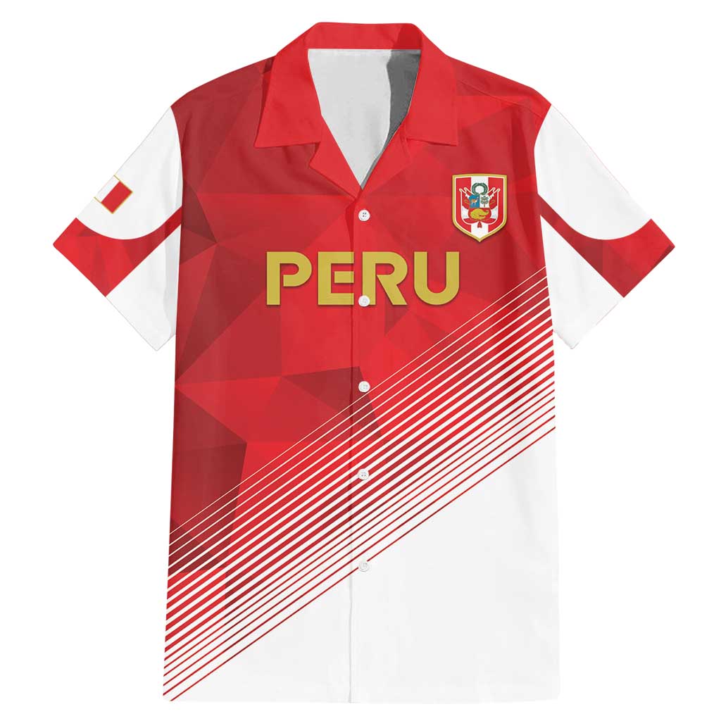 Custom Peru Football Family Matching Mermaid Dress and Hawaiian Shirt Sporty Style