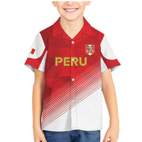 Custom Peru Football Family Matching Mermaid Dress and Hawaiian Shirt Sporty Style