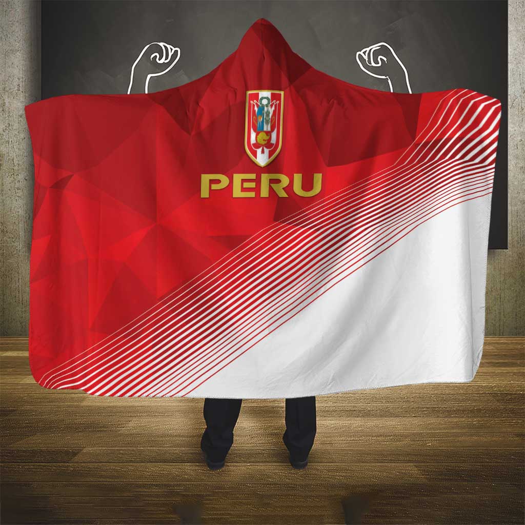 Peru Football Hooded Blanket Sporty Style