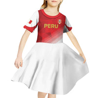 Custom Peru Football Kid Short Sleeve Dress Sporty Style