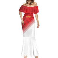 Custom Peru Football Mermaid Dress Sporty Style