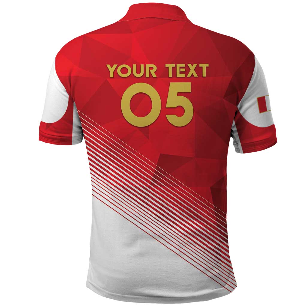 Custom Peru Football Polo Shirt Sporty Style