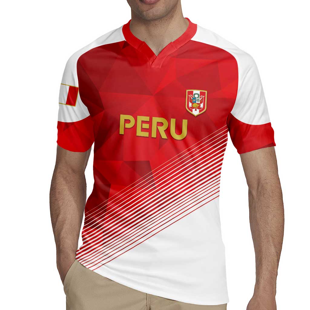 Custom Peru Football Rugby Jersey Sporty Style