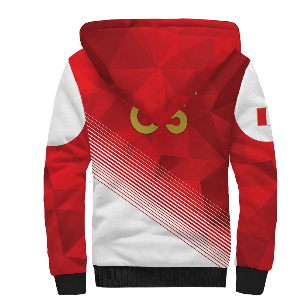 Custom Peru Football Sherpa Hoodie Sporty Style