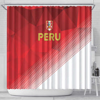 Peru Football Shower Curtain Sporty Style