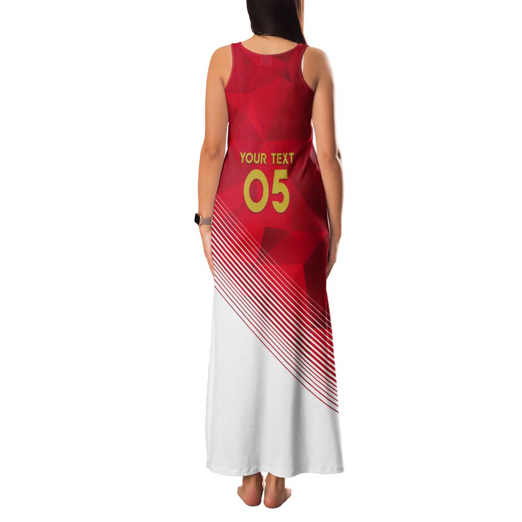 Custom Peru Football Tank Maxi Dress Sporty Style