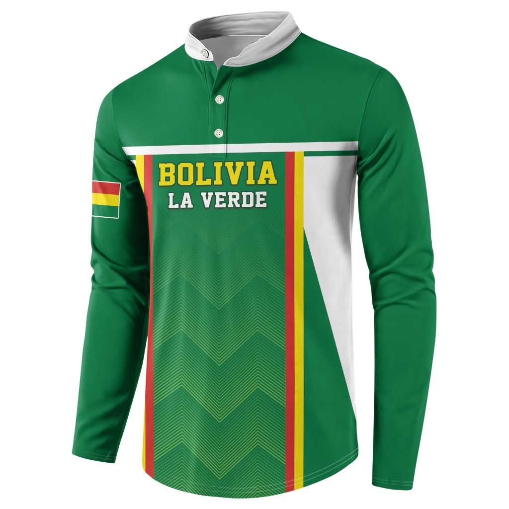 Custom Bolivia Football Button Sweatshirt Go Champions La Verde Green Version