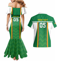 Custom Bolivia Football Couples Matching Mermaid Dress and Hawaiian Shirt Go Champions La Verde Green Version