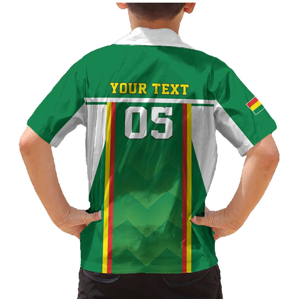 Custom Bolivia Football Family Matching Mermaid Dress and Hawaiian Shirt Go Champions La Verde Green Version