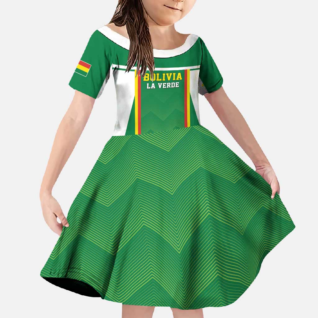 Custom Bolivia Football Family Matching Summer Maxi Dress and Hawaiian Shirt Go Champions La Verde Green Version