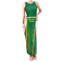 Custom Bolivia Football Family Matching Tank Maxi Dress and Hawaiian Shirt Go Champions La Verde Green Version