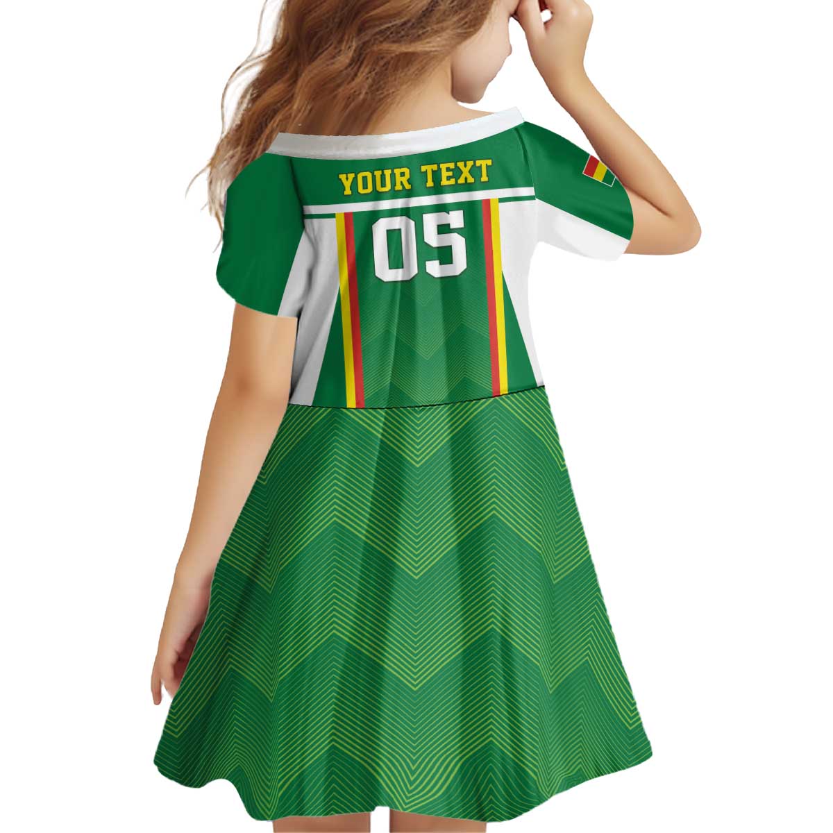 Custom Bolivia Football Kid Short Sleeve Dress Go Champions La Verde Green Version