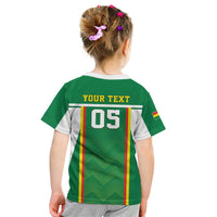 Custom Bolivia Football Kid T Shirt Go Champions La Verde Green Version