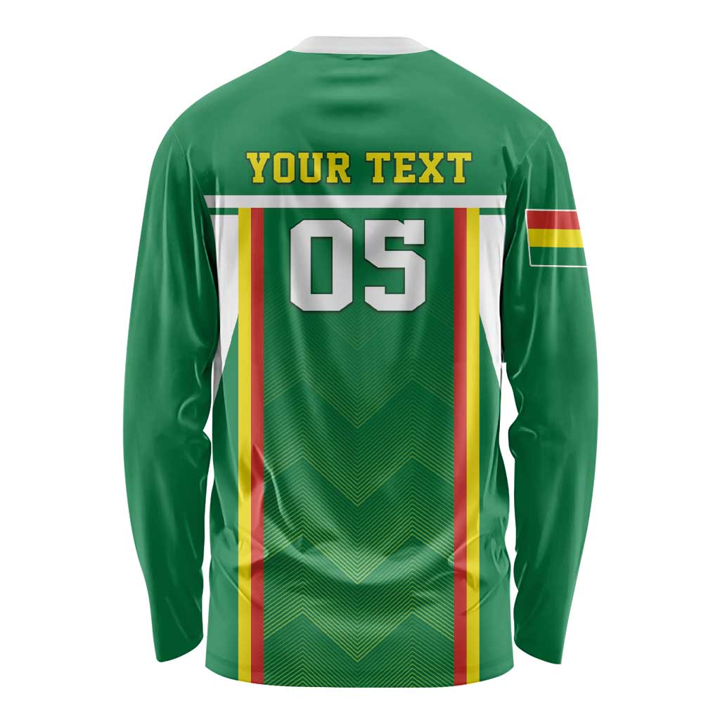 Custom Bolivia Football Long Sleeve Shirt Go Champions La Verde Green Version