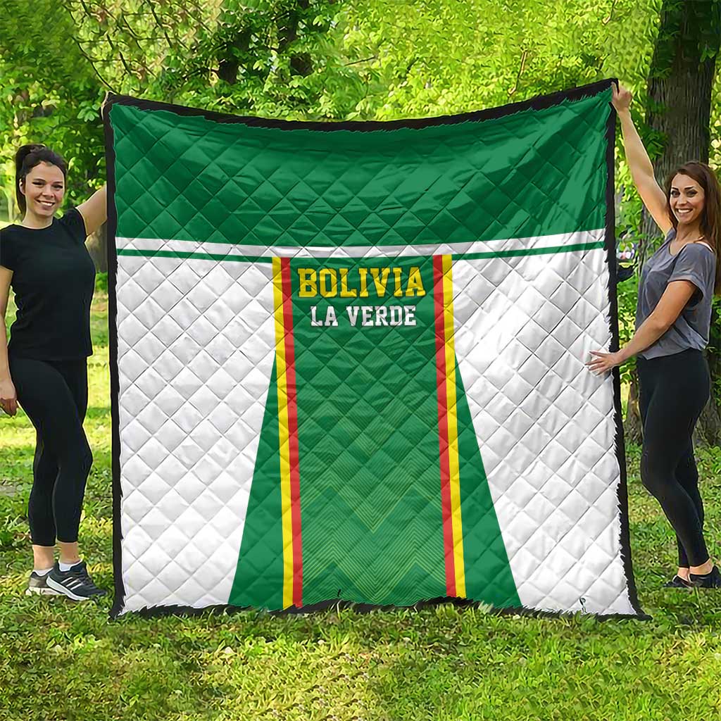 Bolivia Football Quilt Go Champions La Verde Green Version
