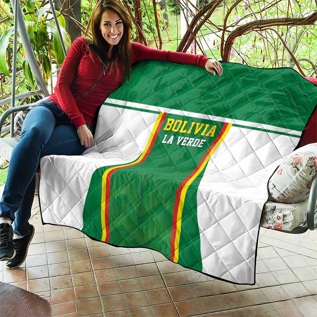 Bolivia Football Quilt Go Champions La Verde Green Version