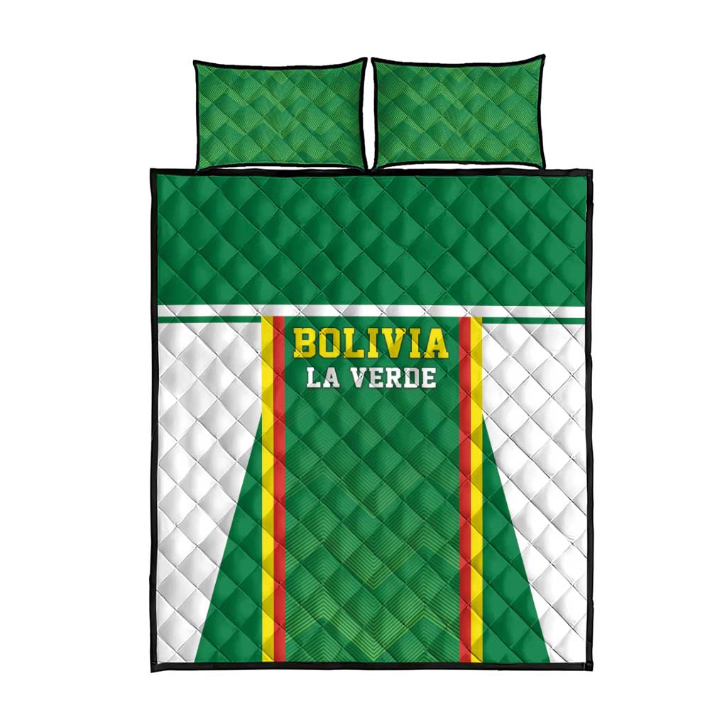 Bolivia Football Quilt Bed Set Go Champions La Verde Green Version