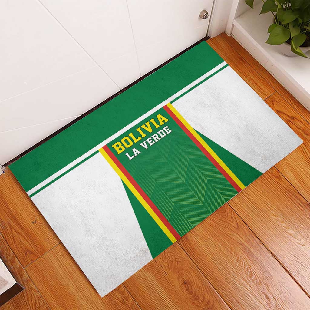 Bolivia Football Rubber Doormat Go Champions La Verde Green Version