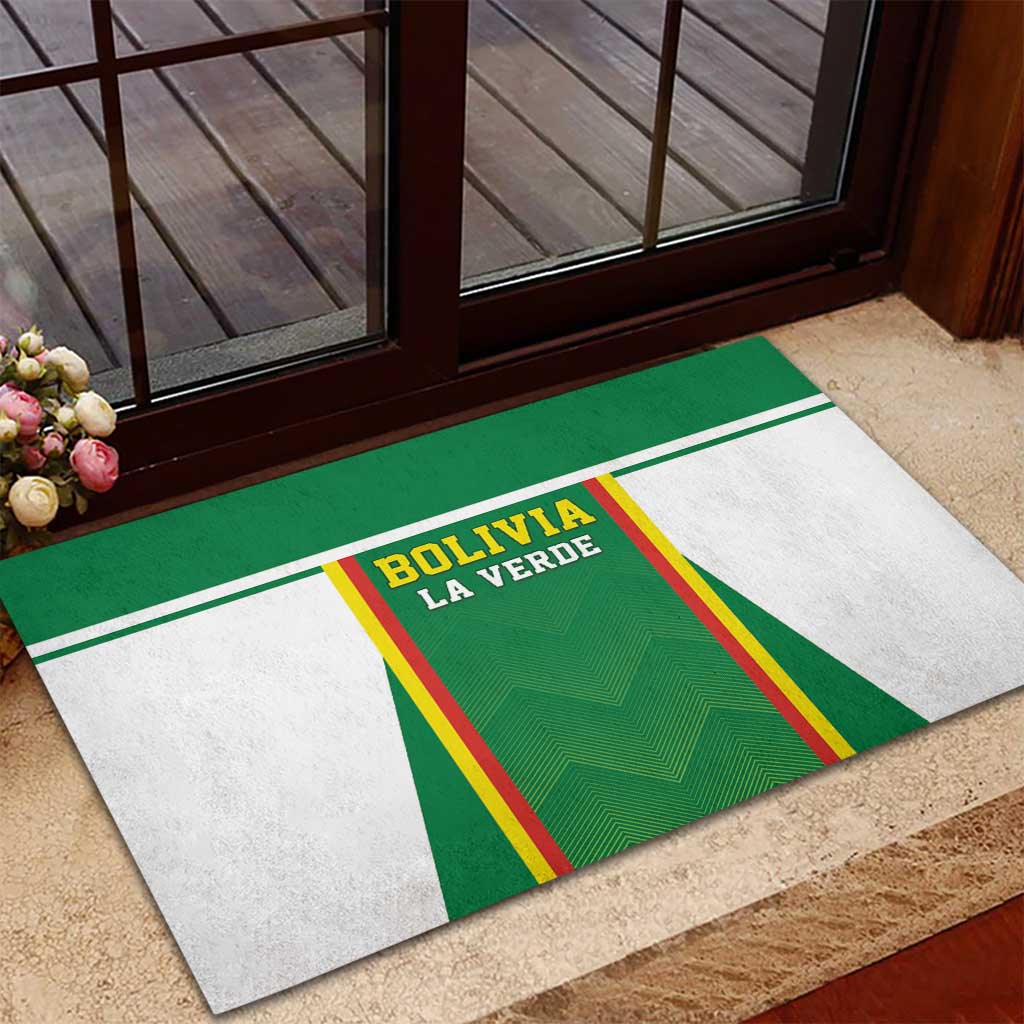 Bolivia Football Rubber Doormat Go Champions La Verde Green Version