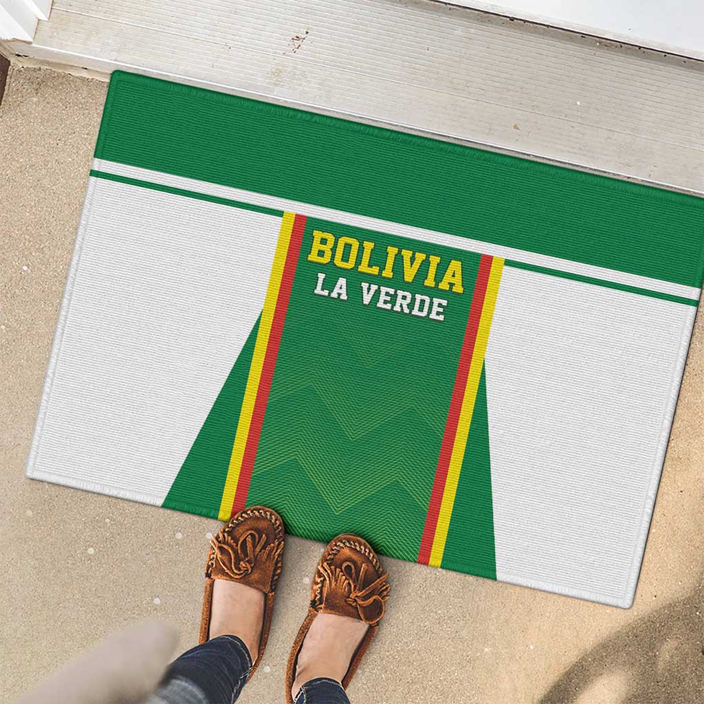 Bolivia Football Rubber Doormat Go Champions La Verde Green Version