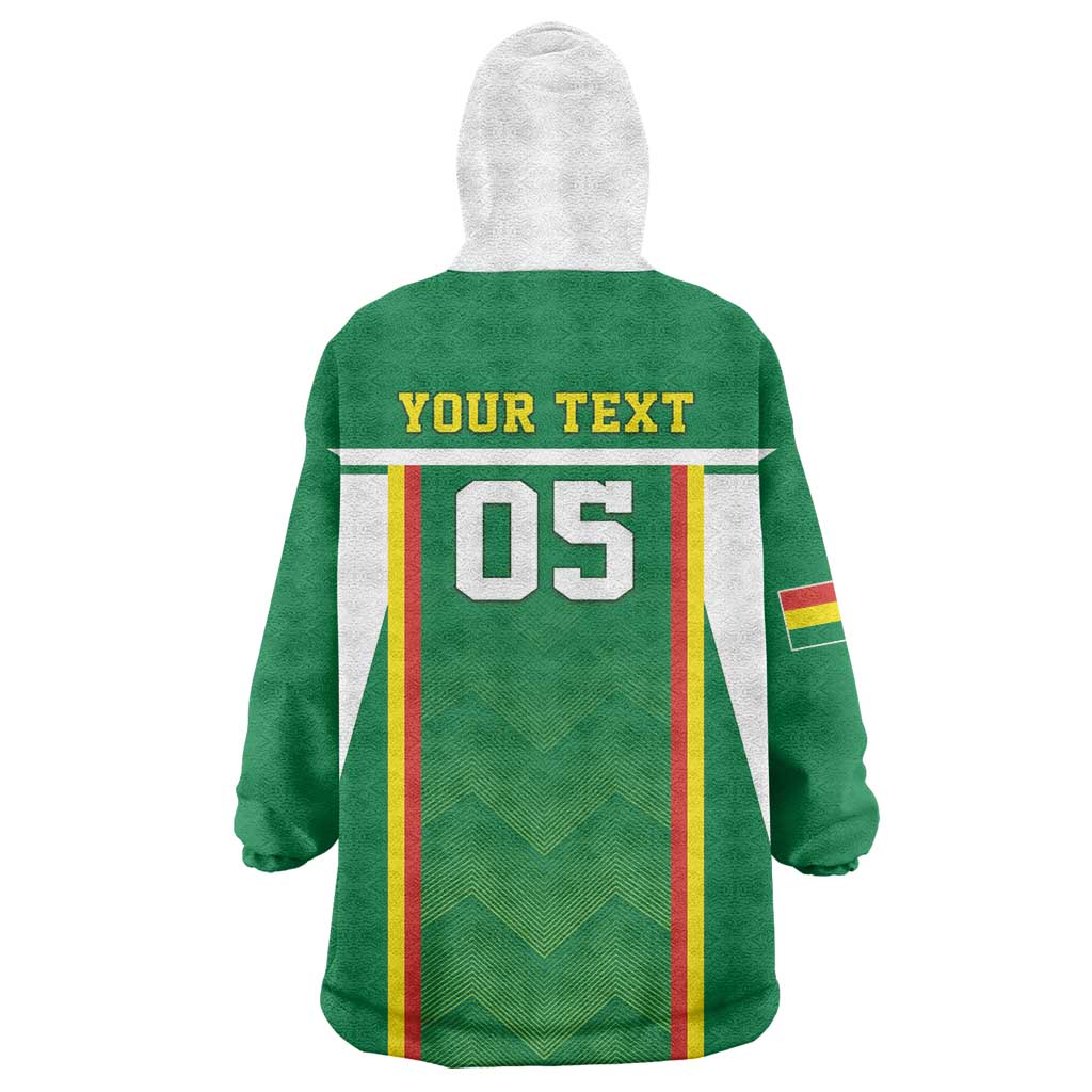 Custom Bolivia Football Wearable Blanket Hoodie Go Champions La Verde Green Version