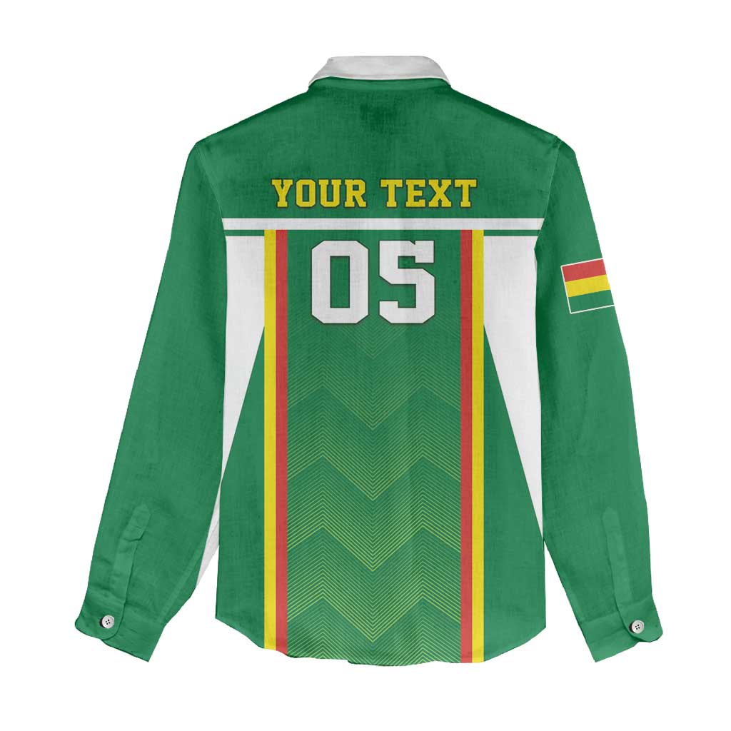 Custom Bolivia Football Women Casual Shirt Go Champions La Verde Green Version