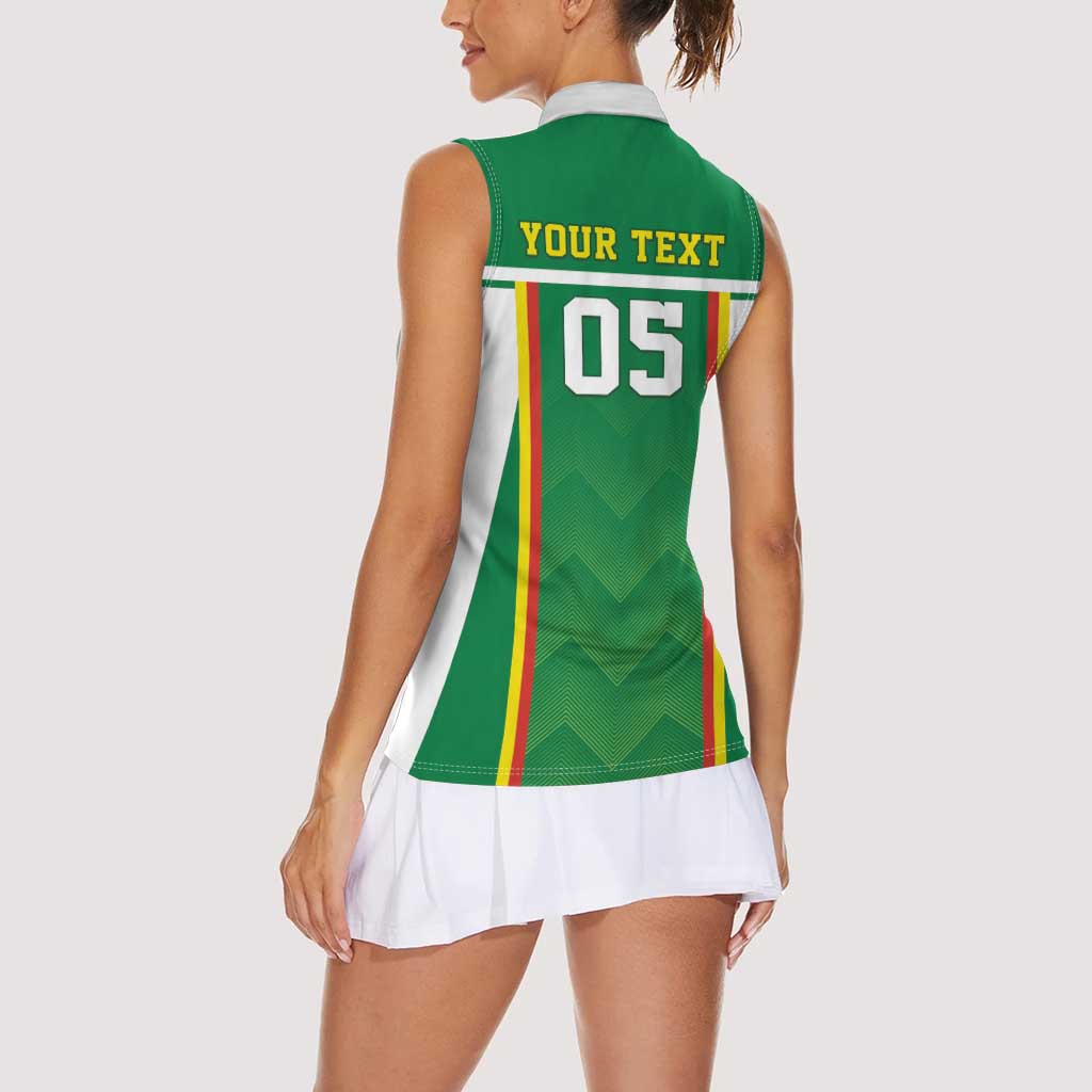 Custom Bolivia Football Women Sleeveless Polo Shirt Go Champions La Verde Green Version