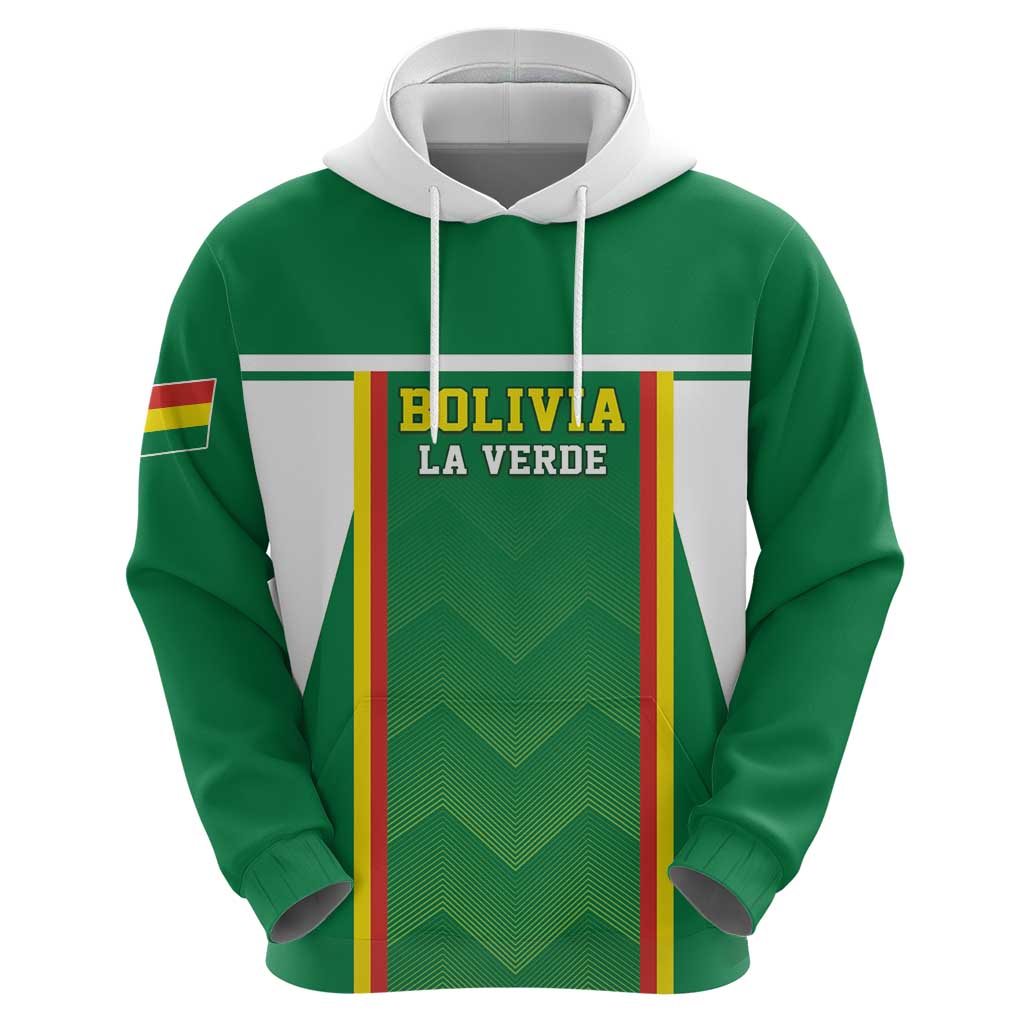 Custom Bolivia Football Zip Hoodie Go Champions La Verde Green Version