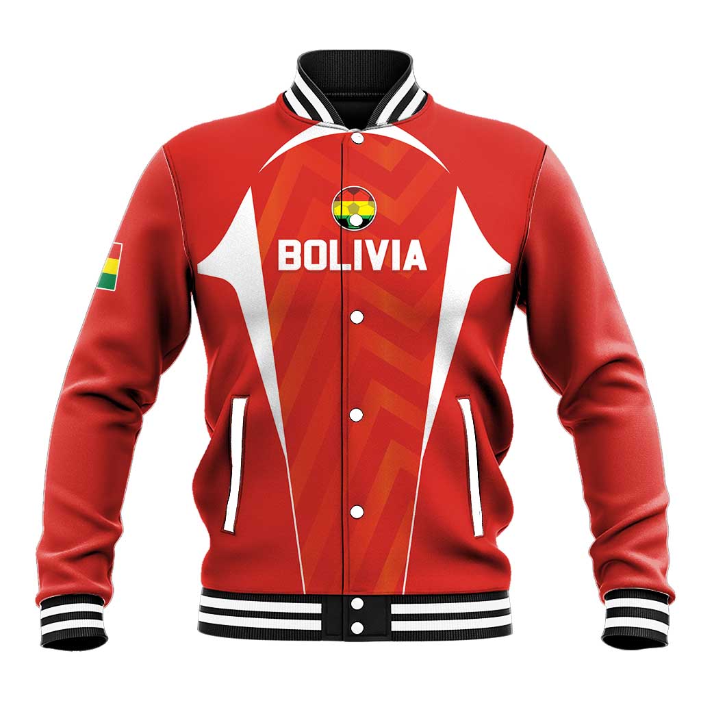Custom Bolivia Football Baseball Jacket Go Champions La Verde Red Version