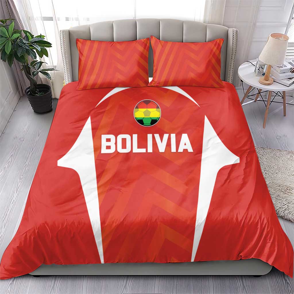 Bolivia Football Bedding Set Go Champions La Verde Red Version