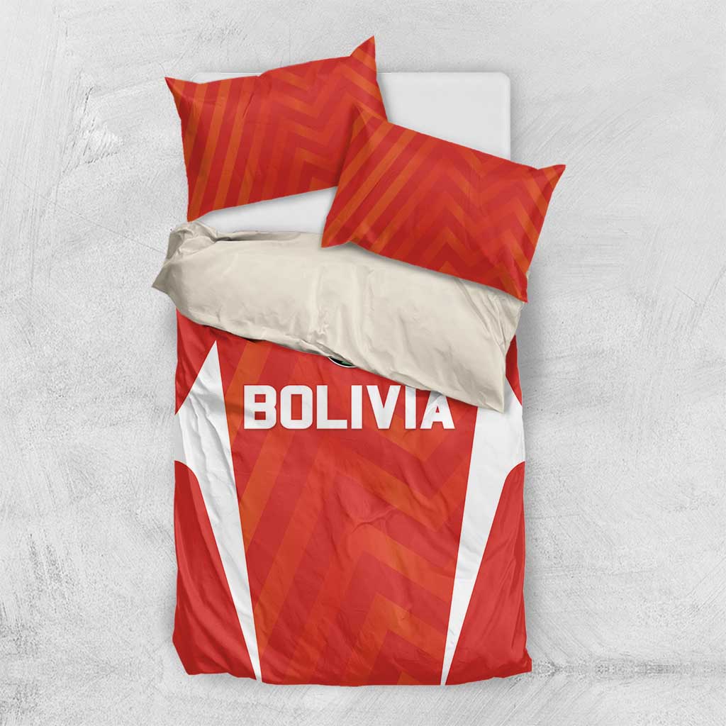 Bolivia Football Bedding Set Go Champions La Verde Red Version