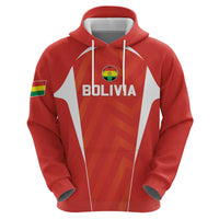 Custom Bolivia Football Hoodie Go Champions La Verde Red Version