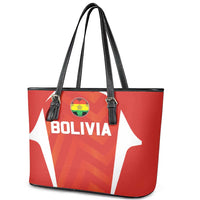 Bolivia Football Leather Tote Bag Go Champions La Verde Red Version