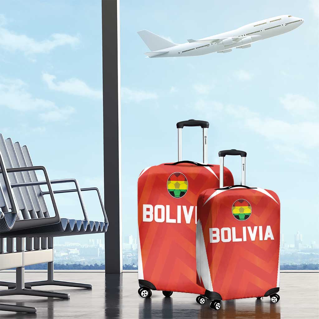 Bolivia Football Luggage Cover Go Champions La Verde Red Version