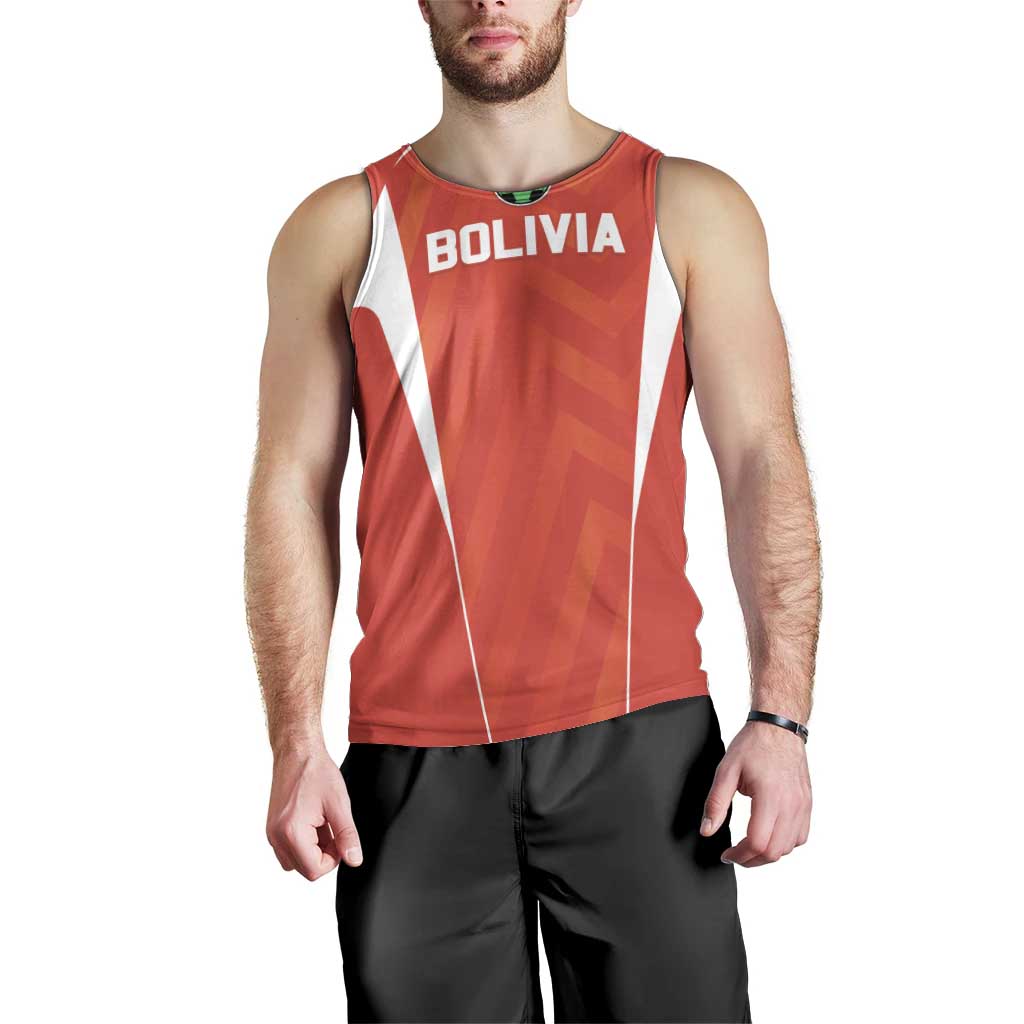 Custom Bolivia Football Men Tank Top Go Champions La Verde Red Version