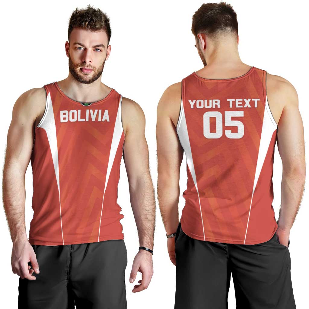 Custom Bolivia Football Men Tank Top Go Champions La Verde Red Version