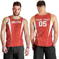 Custom Bolivia Football Men Tank Top Go Champions La Verde Red Version