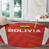 Bolivia Football Round Carpet Go Champions La Verde Red Version