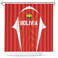 Bolivia Football Shower Curtain Go Champions La Verde Red Version