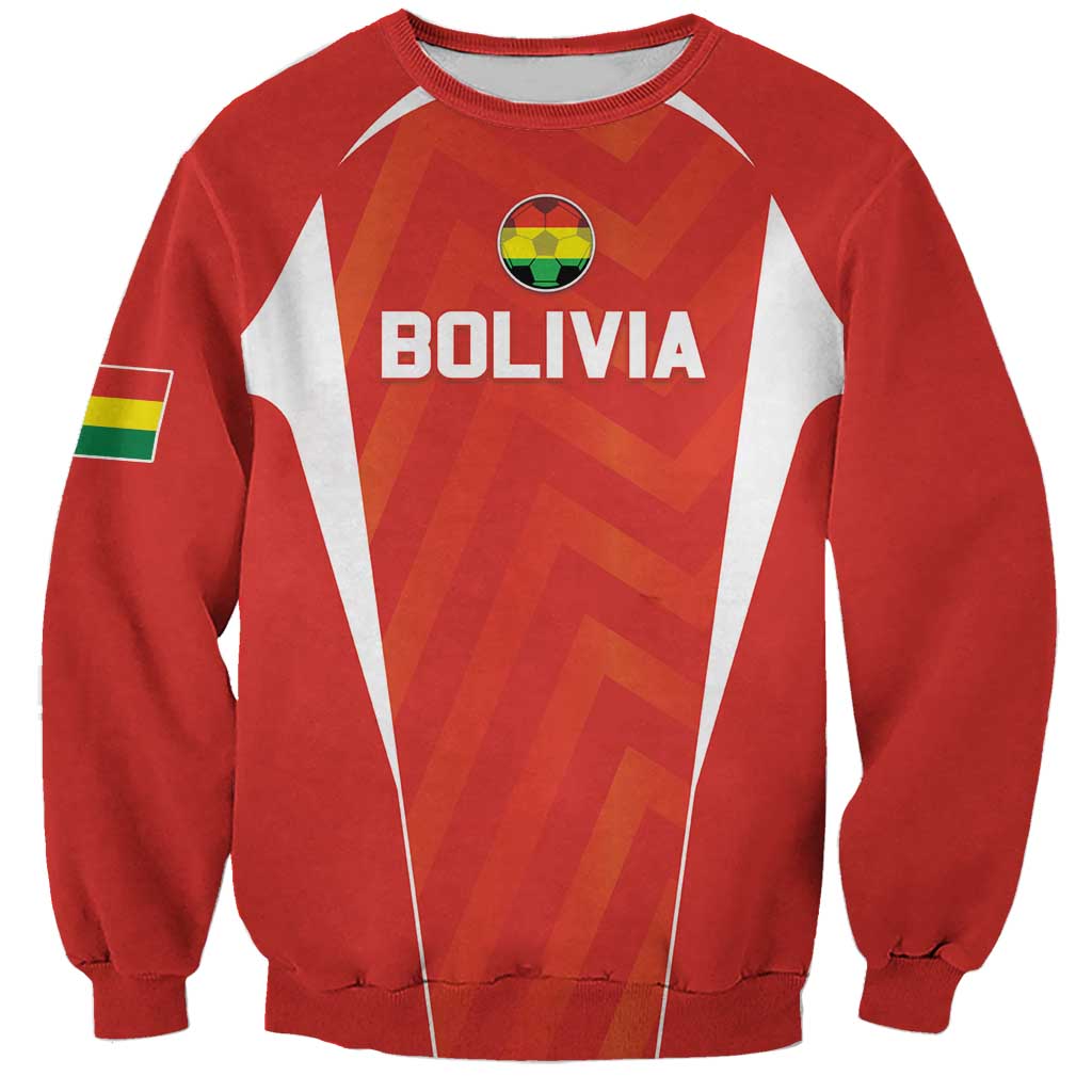 Custom Bolivia Football Sweatshirt Go Champions La Verde Red Version